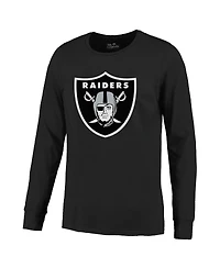 Majestic Threads Men's Maxx Crosby Black Las Vegas Raiders Name Number Non-Distressed Long Sleeve T-Shirt