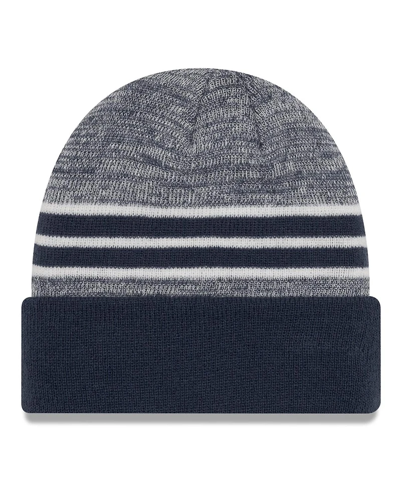 New Era Men's Navy/Heather Navy Us Hockey Cuffed Knit Hat