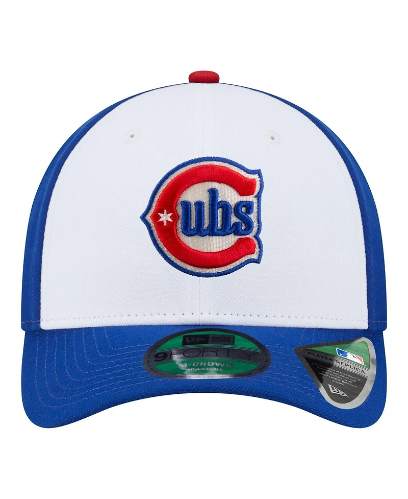 New Era Men's White/Royal Chicago Cubs 150th Anniversary 9FORTY M-Crown Adjustable Hat