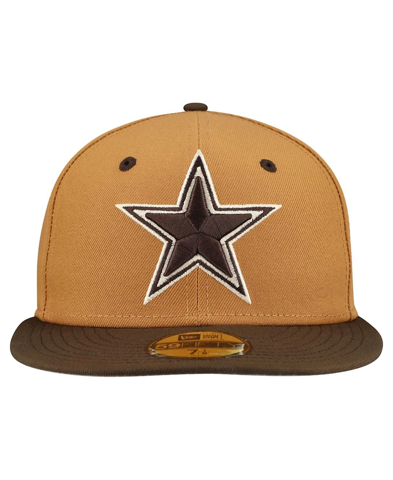 New Era Men's Light Brown/Dark Brown Dallas Cowboys Two-Tone Walnut 59FIFTY Fitted Hat