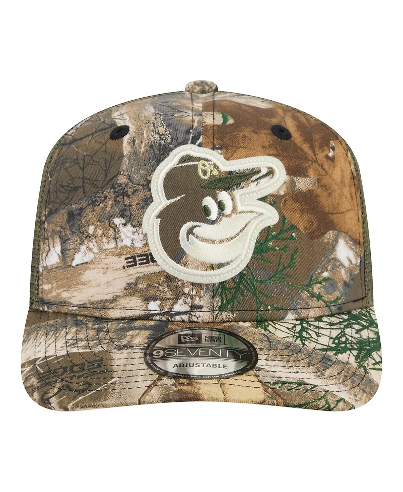 New Era Men's Camo Baltimore Orioles Realtree 9SEVENTY Adjustable Hat