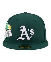 New Era Men's Green Athletics City Patch 59FIFTY Fitted Hat
