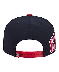 New Era Men's Navy/Red Atlanta Braves Stretched Two-Tone 9FIFTY Adjustable Hat