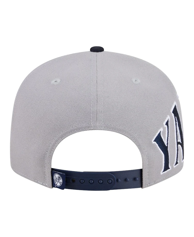 New Era Men's Gray/Navy New York Yankees Stretched Two-Tone 9FIFTY Adjustable Hat