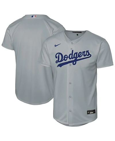 Nike Big Boys and Girls Gray Los Angeles Dodgers Alternate Replica Jersey
