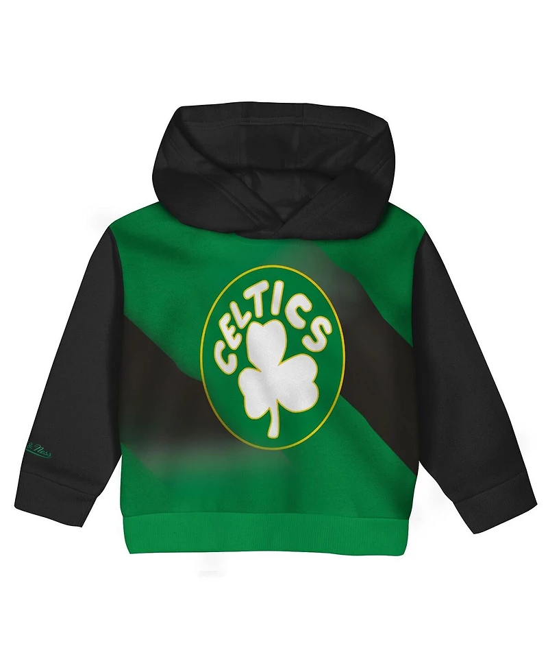 Mitchell & Ness Toddler Kelly Green/Black Boston Celtics Big Face Oversized Pullover Hoodie and Pants Set