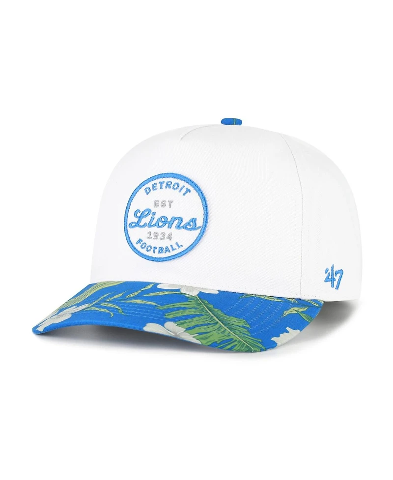 '47 Brand Men's White/Blue Detroit Lions Beach Side Hitch Adjustable Hat