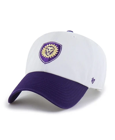 '47 Brand Men's White Orlando City Sc Two-Tone Clean Up Adjustable Hat