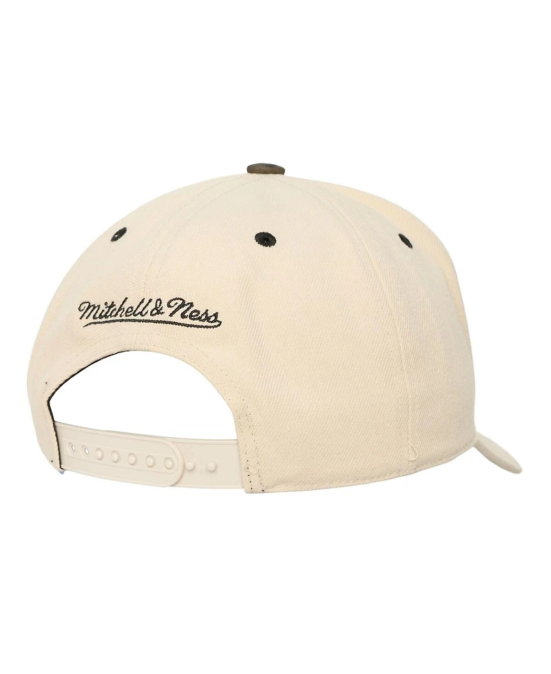 Mitchell & Ness Men's and Women's Cream Texas Rangers Camo Logo Pro Crown Snapback Hat