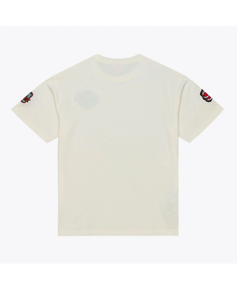 Mitchell & Ness Men's Cream Memphis Grizzlies Hardwood Classics Chainstitch Premium T-Shirt