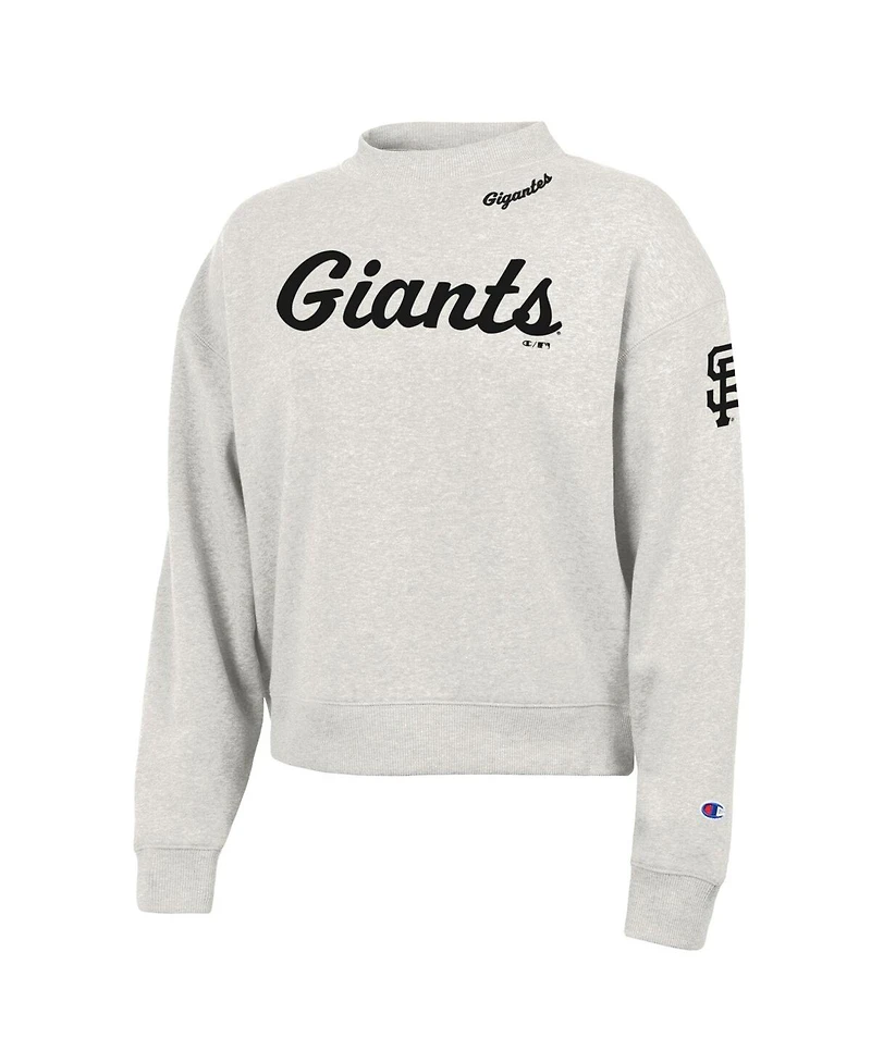 Champion Women's Stone San Francisco Giants Triumph Tri-Blend Sweatshirt