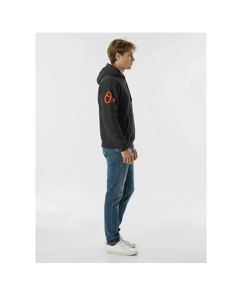 Champion Men's Black Baltimore Orioles Reverse Weave Chenille Hoodie