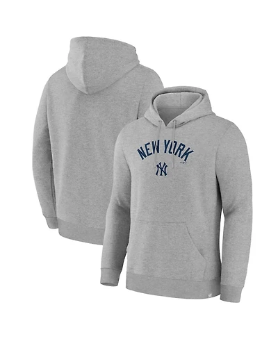 Fanatics Men's Heather Gray New York Yankees Lock-Up Legacy Hoodie