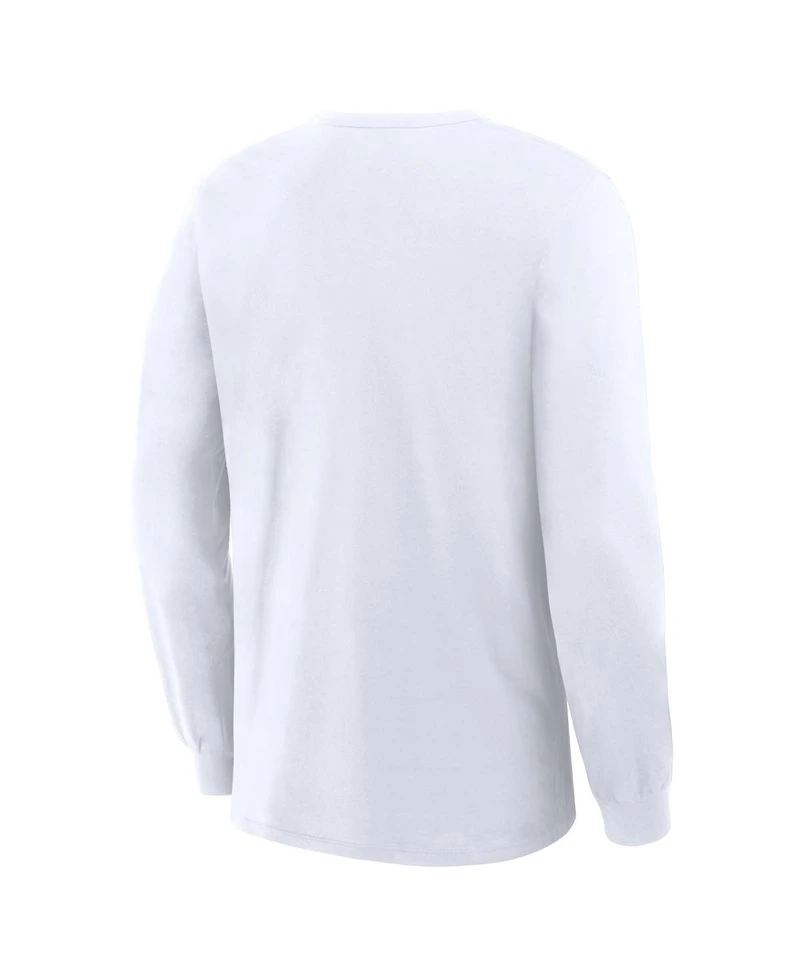 Fanatics Men's White Athletics Lock-Up Legacy Long Sleeve T-Shirt