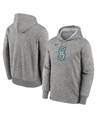 Nike Men's Heather Gray Seattle Mariners Primary Logo Therma Hoodie
