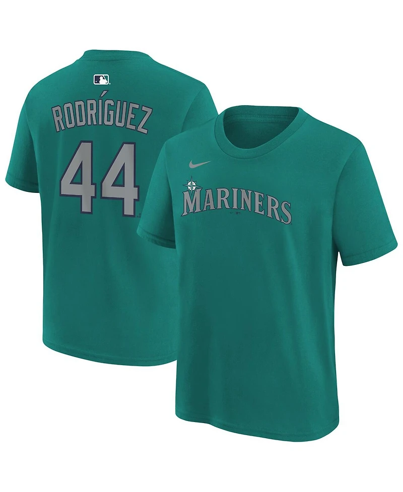 Nike Big Boys and Girls Julio Rodriguez Teal Seattle Mariners Name Number T-Shirt