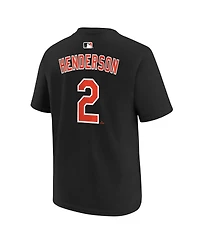 Nike Big Boys and Girls Gunnar Henderson Black Baltimore Orioles Name & Number T-Shirt