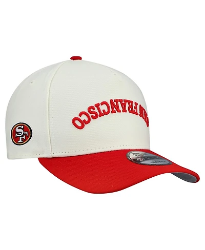 New Era Men's Cream San Francisco 49ers Upside Down 9FIFTY A-Frame Snapback Hat