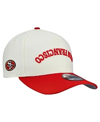 New Era Men's Cream San Francisco 49ers Upside Down 9FIFTY A-Frame Snapback Hat