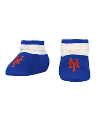 Outerstuff Baby Boys and Girls 3-Piece Royal New York Mets Up One Bodysuit, Bib Booties Set