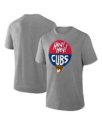 Fanatics Men's Heather Gray Chicago Cubs Tribute Iykyk Tri-Blend T-Shirt