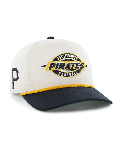 '47 Brand Big Boys and Girls Natural/Black Pittsburgh Pirates Frame Out Hitch Adjustable Hat