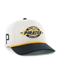 '47 Brand Big Boys and Girls Natural/Black Pittsburgh Pirates Frame Out Hitch Adjustable Hat