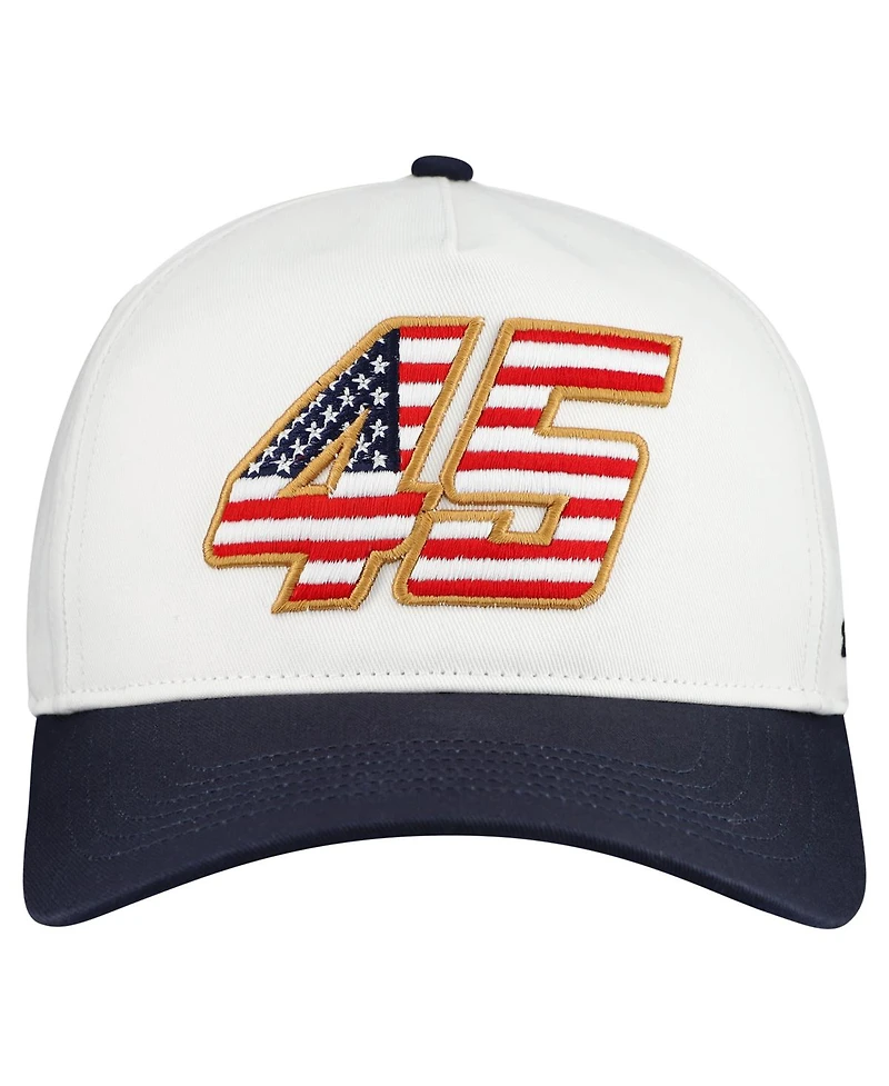 '47 Brand Men's White Tyler Reddick Flag Fill Two-Tone Team Adjustable Hitch Hat
