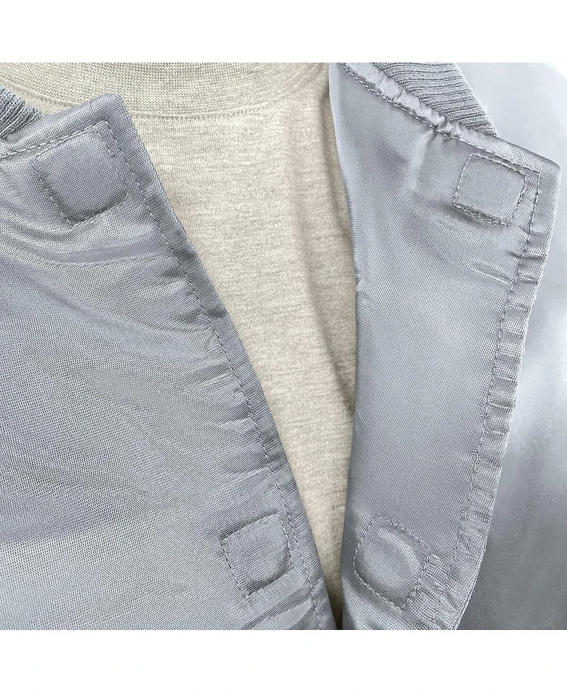 G-iii Sports by Carl Banks Men's Gray Chicago Bears Adaptive Full-Snap Varsity Jacket