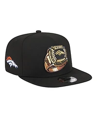 New Era Men's Black Denver Broncos Super Bowl Ring 9FIFTY A-Frame Adjustable Hat