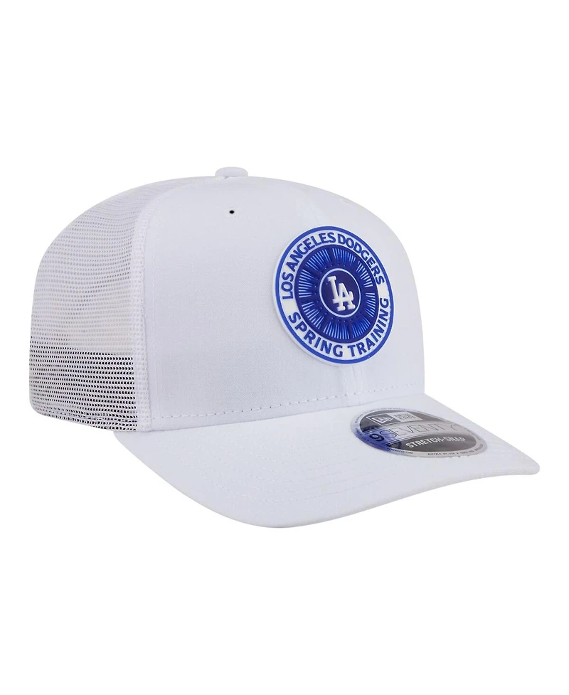 New Era Men's White Los Angeles Dodgers 2026 Spring Training Fan Pack 9SEVENTY Adjustable Trucker Hat