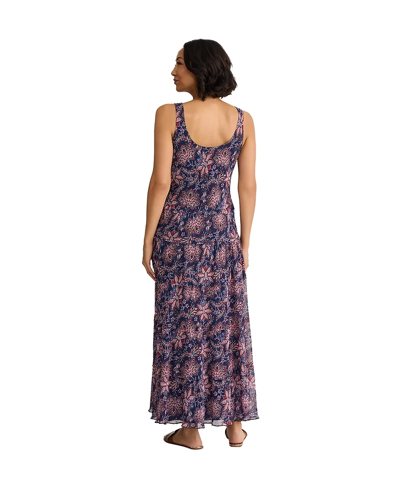 Jones New York Petite Scoop Neck Pull-On Maxi Dress
