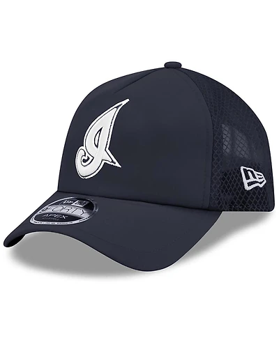 New Era Men's Navy Cleveland Indians 2026 Batting Practice Alternate Apex 9FORTY Adjustable Hat