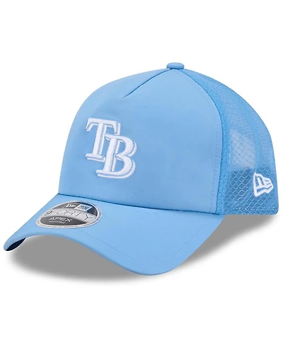 New Era Men's Light Blue Tampa Bay Rays 2026 Batting Practice Apex 9FORTY Adjustable Trucker Hat