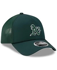 New Era Men's Green Athletics 2026 Batting Practice Apex 9FORTY Adjustable Trucker Hat