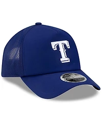 New Era Men's Royal Texas Rangers 2026 Batting Practice Apex 9FORTY Adjustable Trucker Hat