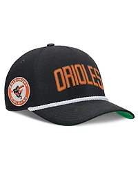 Nike Men's Black Baltimore Orioles Cooperstown Collection Rise Adjustable Hat