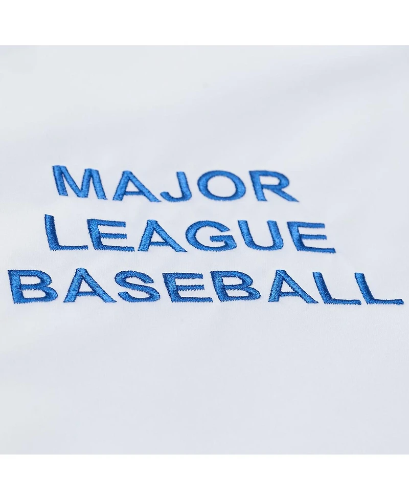 Mitchell & Ness Men's White New York Mets Cooperstown Collection Arctic Lightweight Satin Full-Snap Jacket