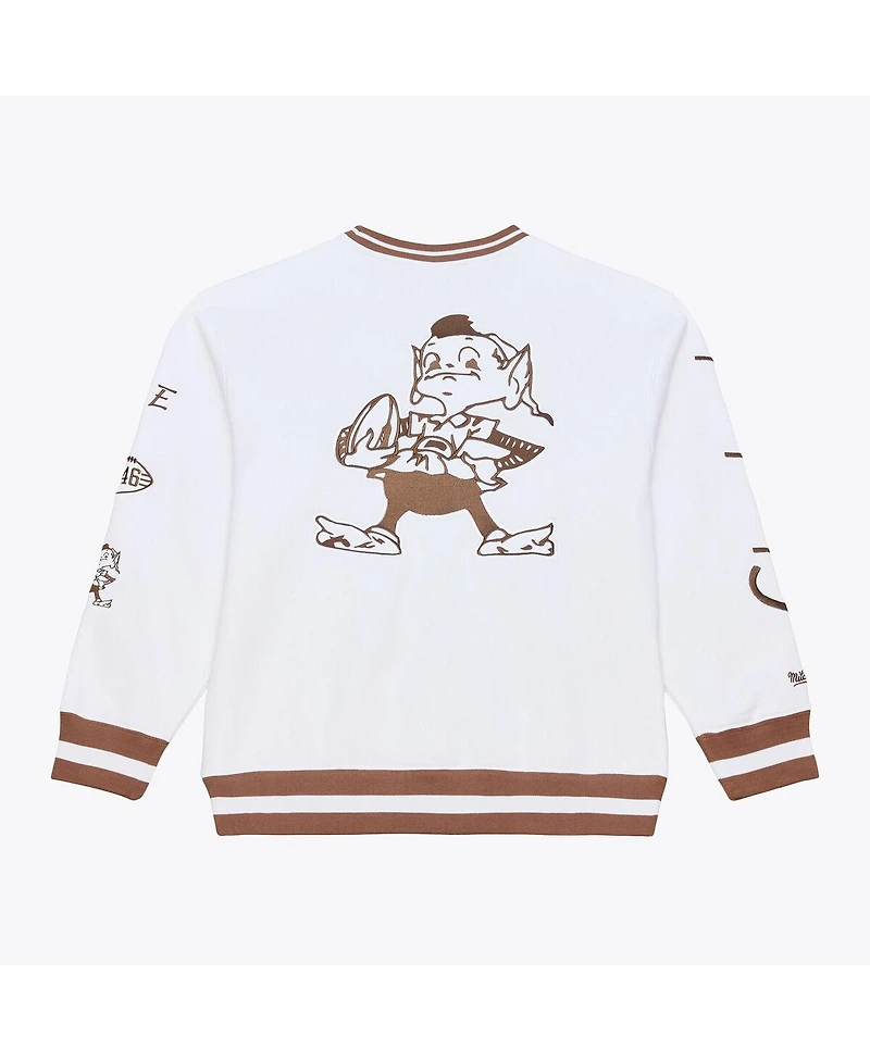 Mitchell & Ness Men's White Cleveland Browns Arctic Fleece Sweatshirt