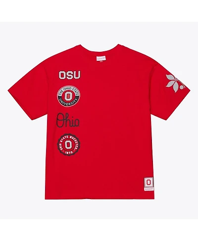 Mitchell & Ness Men's Scarlet Ohio State Buckeyes Double Clutch Premium T-Shirt