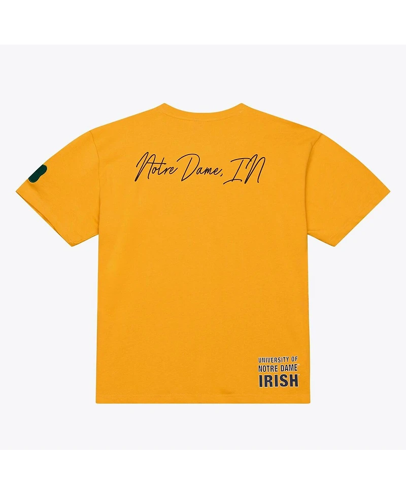 Mitchell & Ness Men's Gold Notre Dame Fighting Irish Double Clutch Premium T-Shirt