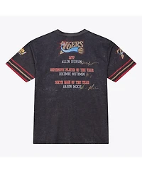 Mitchell & Ness Men's Black Philadelphia 76ers Hardwood Classics Originals Collection 2000-2001 Team Roster T-Shirt