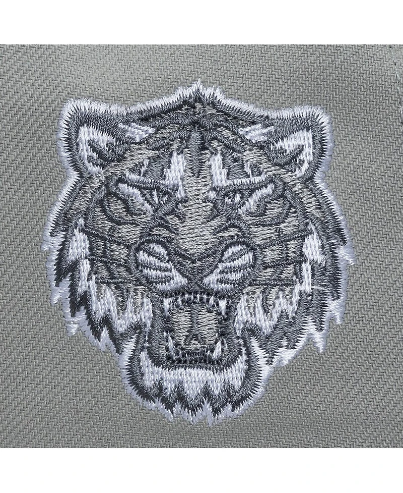 Mitchell & Ness Men's Gray Detroit Tigers Thunderstorm Head Coach Pro-Crown Adjustable Hat