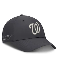 Nike Men's Anthracite Washington Nationals Club Dri-fit Adjustable Hat