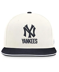 Nike Men's Cream/Navy New York Yankees Cooperstown Pro Dri-fit Snapback Hat