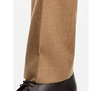 Tommy Hilfiger Men's Modern-Fit Wool Tan Flannel Suit Separates Pant