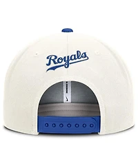 Nike Men's Cream/Royal Kansas City Royals Cooperstown Pro Dri-fit Snapback Hat