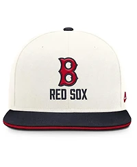 Nike Men's Cream/Navy Boston Red Sox Cooperstown Pro Dri-fit Snapback Hat