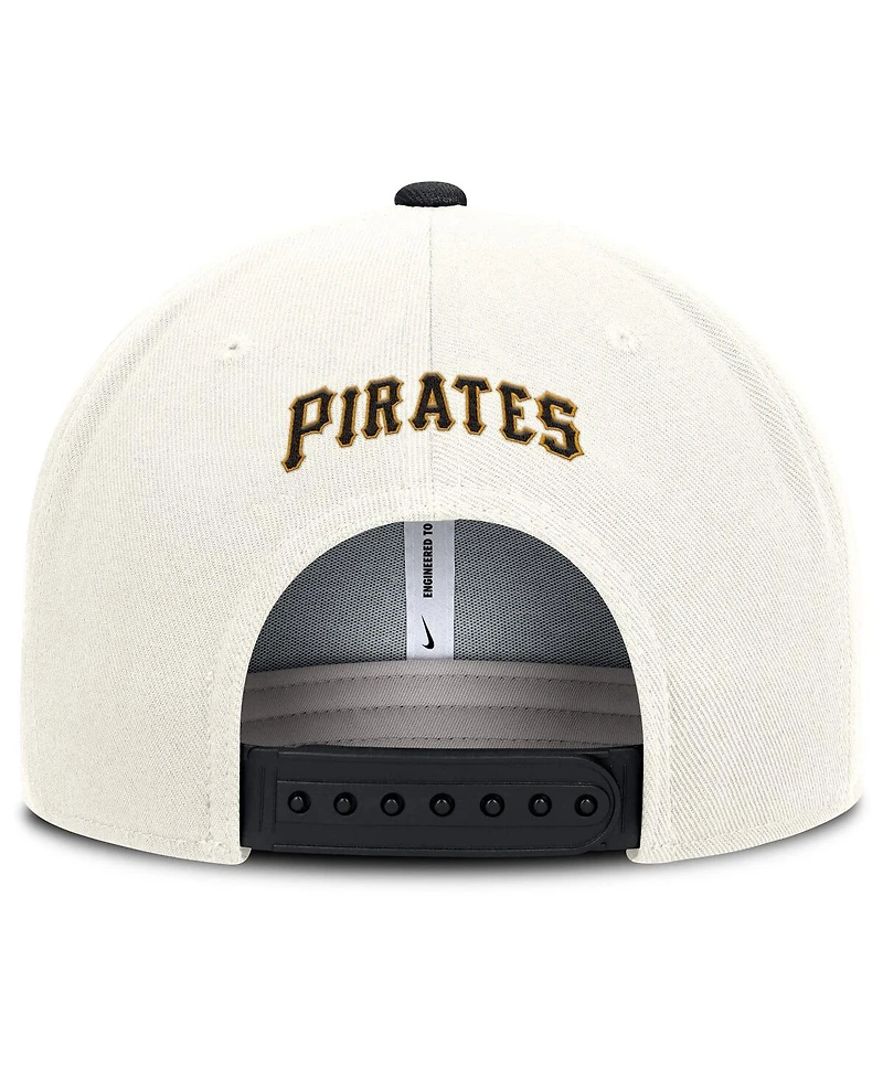 Nike Men's Cream/Black Pittsburgh Pirates Cooperstown Pro Dri-fit Snapback Hat