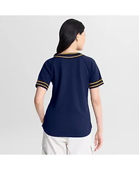 Fanatics Women's Navy Milwaukee Brewers Diva Race Ahead Raglan V-Neck T-Shirt